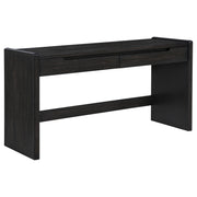 Leandro 2-drawer Home Office Writing Desk Burnished Black