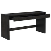 Leandro 2-drawer Home Office Writing Desk Burnished Black