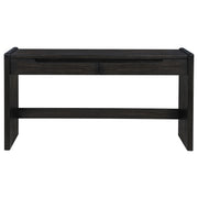 Leandro 2-drawer Home Office Writing Desk Burnished Black
