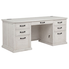 Altidore 68-inch 7-drawer Executive Home Office Desk Distressed White