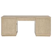 Harkes 75-inch 3-drawer Computer Desk with Adjustable Shelf Light Elm