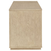 Harkes 75-inch 3-drawer Computer Desk with Adjustable Shelf Light Elm