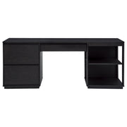 Harkes 75-inch 3-drawer Computer Desk with Adjustable Shelf Coffee Bean