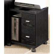 Peel Black 2-Drawer CPU Stand