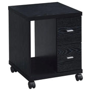Peel Black 2-Drawer CPU Stand