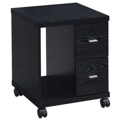 Peel Black 2-Drawer CPU Stand