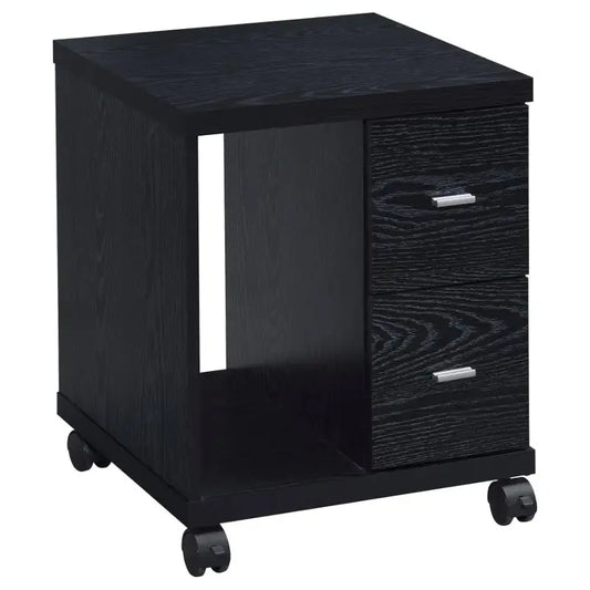 Peel Black 2-Drawer CPU Stand