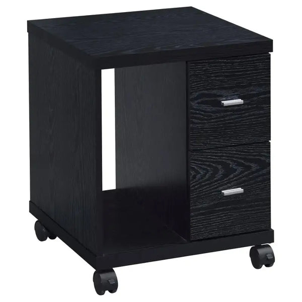 Peel Black 2-Drawer CPU Stand