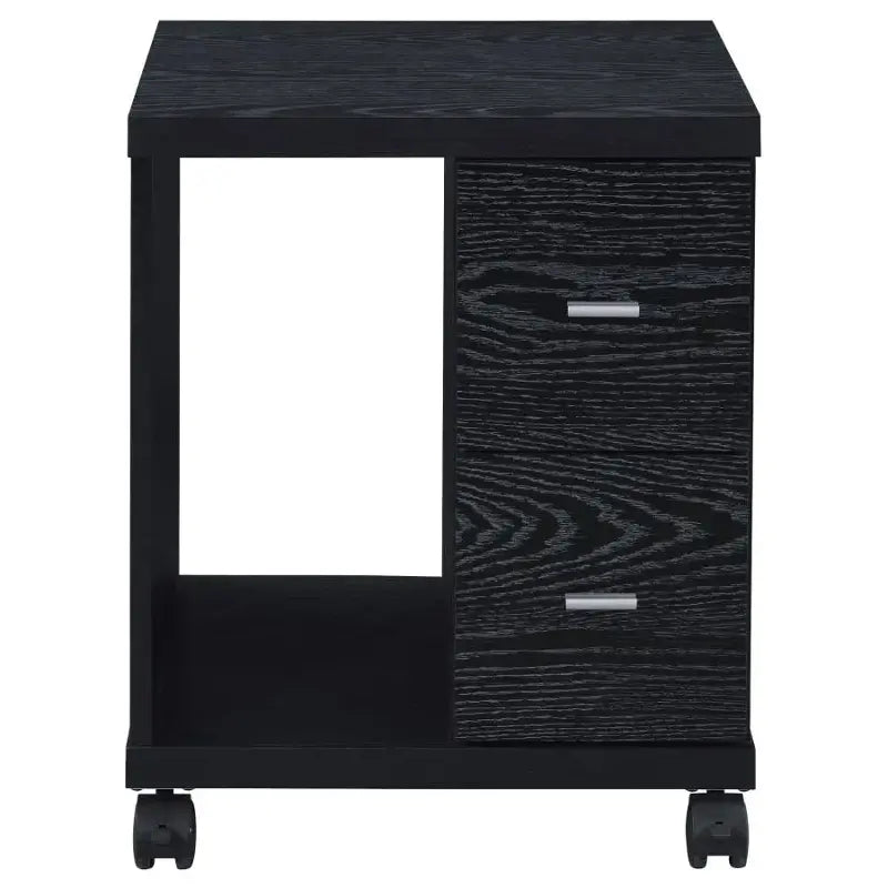 Peel Black 2-Drawer CPU Stand