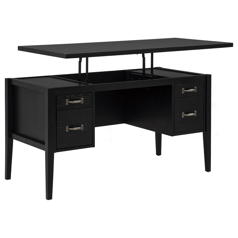 Graham 4-Drawer Lift-Top Computer Desk Black