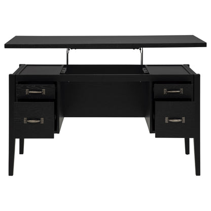 Graham 4-Drawer Lift-Top Computer Desk Black