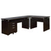 Skylar 2-piece Home Office Set L-Shape Desk with File Cabinet Cappuccino - Canales Furniture