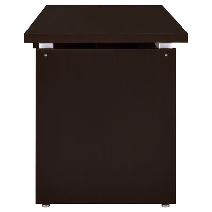 Escritorio de madera de ingeniería Skylar de 39 pulgadas, color capuchino