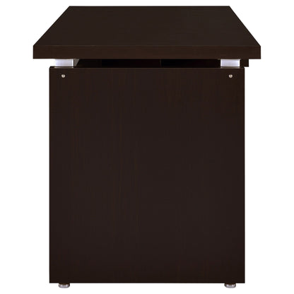 Escritorio de madera de ingeniería Skylar de 39 pulgadas, color capuchino