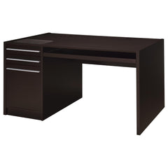 Escritorio para computadora de oficina Halston de 60 pulgadas con 3 cajones, color capuchino