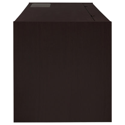 Escritorio para computadora de oficina Halston de 60 pulgadas con 3 cajones, color capuchino