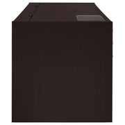 Escritorio para computadora de oficina Halston de 60 pulgadas con 3 cajones, color capuchino