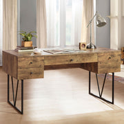 Escritorio Analiese de 63 pulgadas con 4 cajones, madera flotante gris