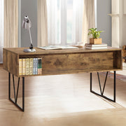Escritorio Analiese de 63 pulgadas con 4 cajones, madera flotante gris