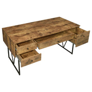 Escritorio Analiese de 63 pulgadas con 4 cajones, madera flotante gris
