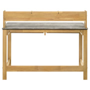 Besler 47-inch SmartTop™ Writing Desk with Shelf Cement and Natural