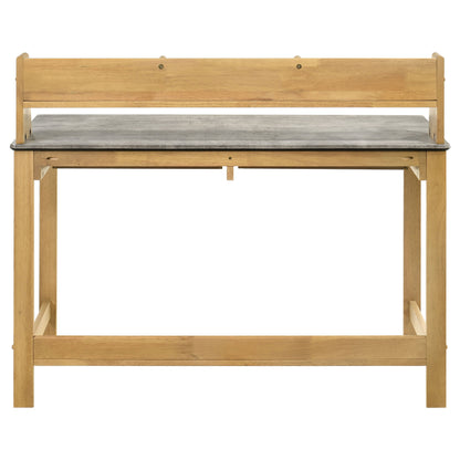 Besler 47-inch SmartTop™ Writing Desk with Shelf Cement and Natural