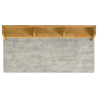 Besler 47-inch SmartTop™ Writing Desk with Shelf Cement and Natural