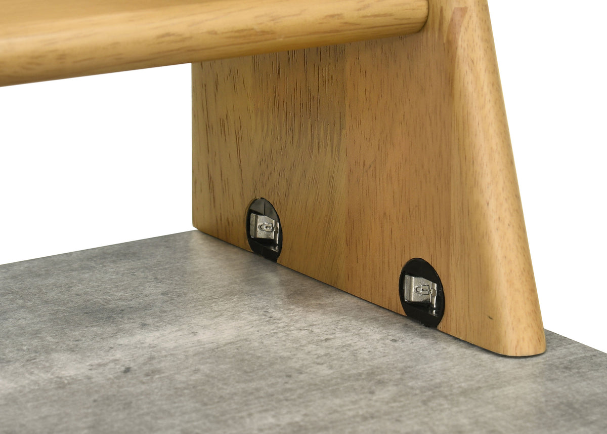 Besler 47-inch SmartTop™ Writing Desk with Shelf Cement and Natural