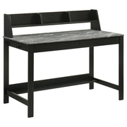 Besler 47-inch SmartTop™ Writing Desk with Shelf Grey Stone and Black