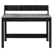 Besler 47-inch SmartTop™ Writing Desk with Shelf Grey Stone and Black