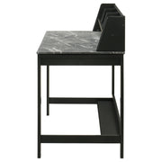 Besler 47-inch SmartTop™ Writing Desk with Shelf Grey Stone and Black