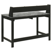 Besler 47-inch SmartTop™ Writing Desk with Shelf Grey Stone and Black