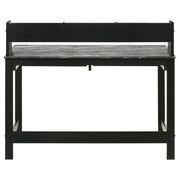 Besler 47-inch SmartTop™ Writing Desk with Shelf Grey Stone and Black