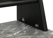 Besler 47-inch SmartTop™ Writing Desk with Shelf Grey Stone and Black