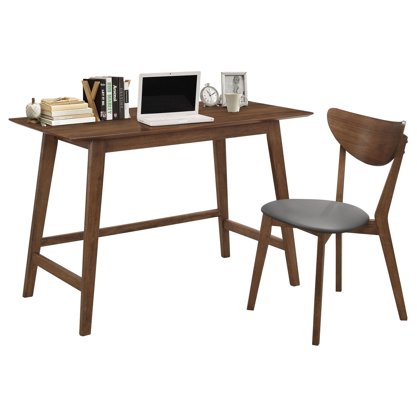 Conjunto de escritorio y silla para computadora Karri Home Office en nogal