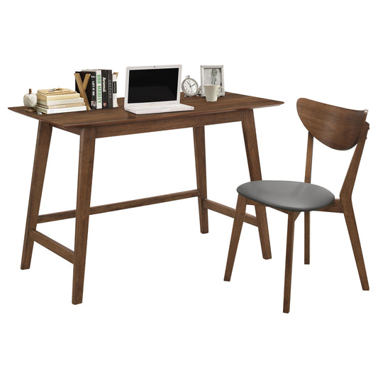 Conjunto de escritorio y silla para computadora Karri Home Office en nogal