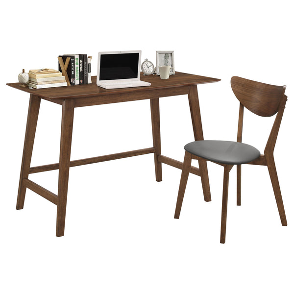 Conjunto de escritorio y silla para computadora Karri Home Office en nogal