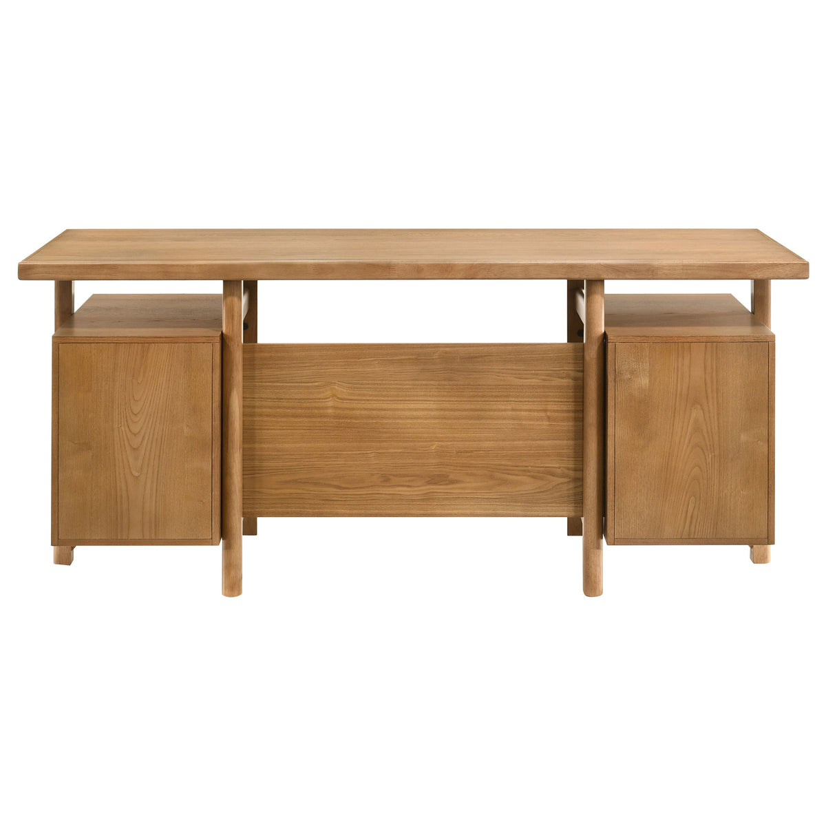Roldan 69-inch 4-drawer Computer Desk with File Drawer Light Ash