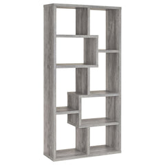 Theo 71-inch 7-shelf Bookshelf Cappuccino