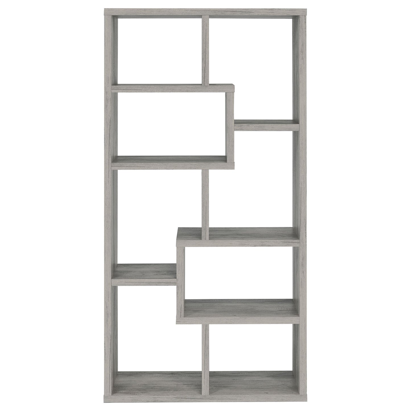 Theo 71-inch 7-shelf Bookshelf Cappuccino