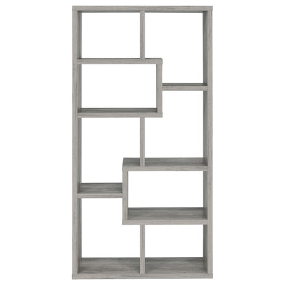 Theo 71-inch 7-shelf Bookshelf Cappuccino