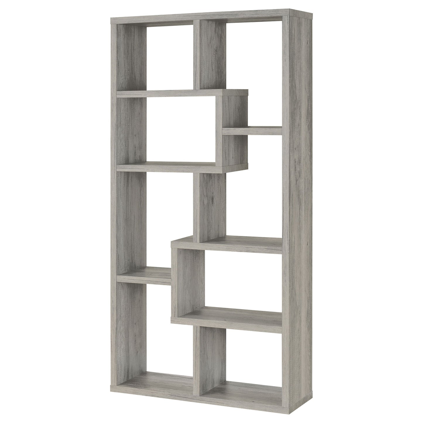 Theo 71-inch 7-shelf Bookshelf Cappuccino