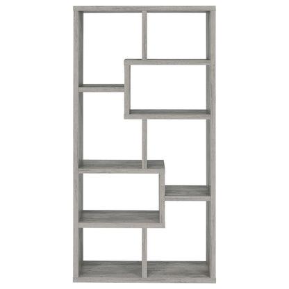 Theo 71-inch 7-shelf Bookshelf Cappuccino