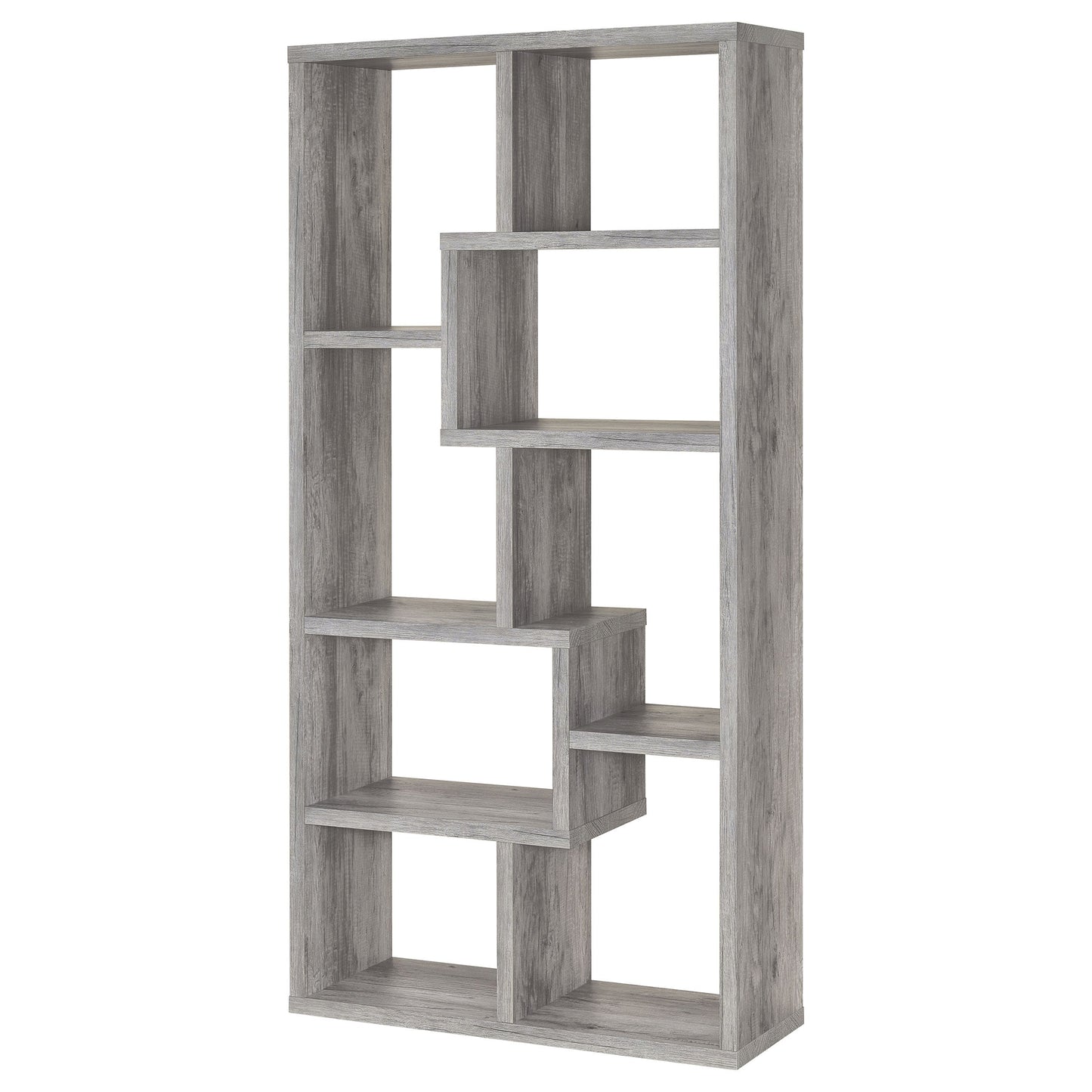 Theo 71-inch 7-shelf Bookshelf Cappuccino