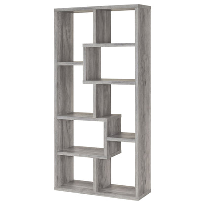 Theo 71-inch 7-shelf Bookshelf Cappuccino