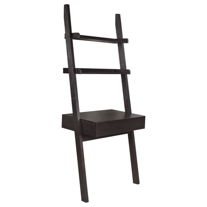 Colella Ladder Desk and Bookcase Set Cappuccino