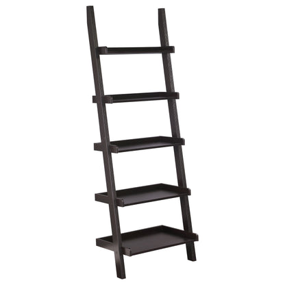 Colella Ladder Desk and Bookcase Set Cappuccino
