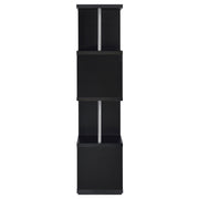 Estantería Baxter de 67 pulgadas con 4 estantes, color negro y cromado