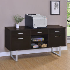 Credenza Cappuccino de almacenamiento para oficina en casa de 5 cajones Lawtey