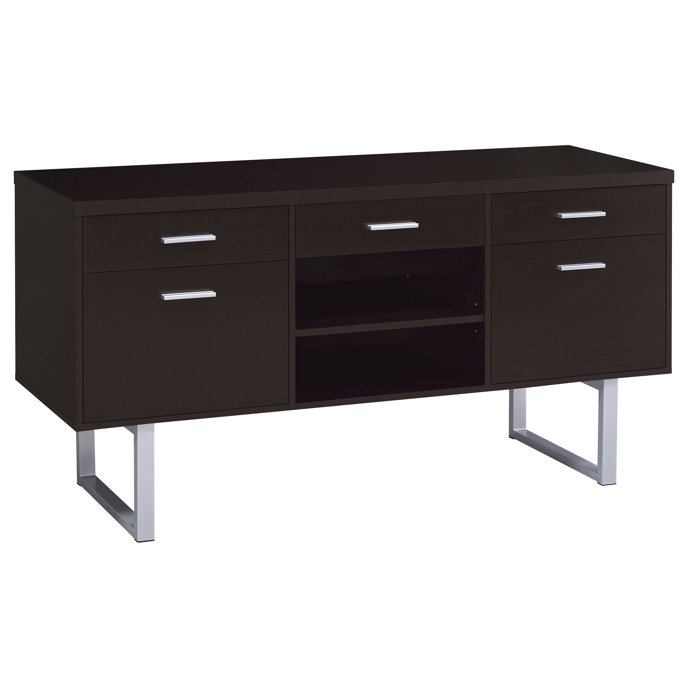 Credenza Cappuccino de almacenamiento para oficina en casa de 5 cajones Lawtey